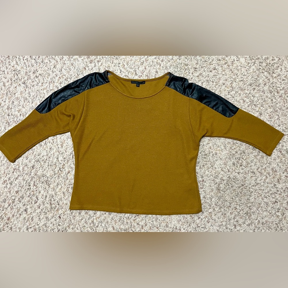 Lucca Couture Mustard Knit Top